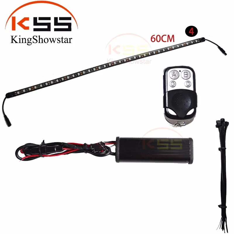 12V Waterproof Auto Bar 4X 24 Led Marine Boats Strip Lights with Remote