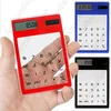 Ultra colors Thin Compact Transparent Touch Screen Solar Calculator