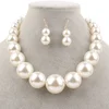 1950S-70S Party Jewelry Gift Set Imitation Pearl Necklace & Earring Set
