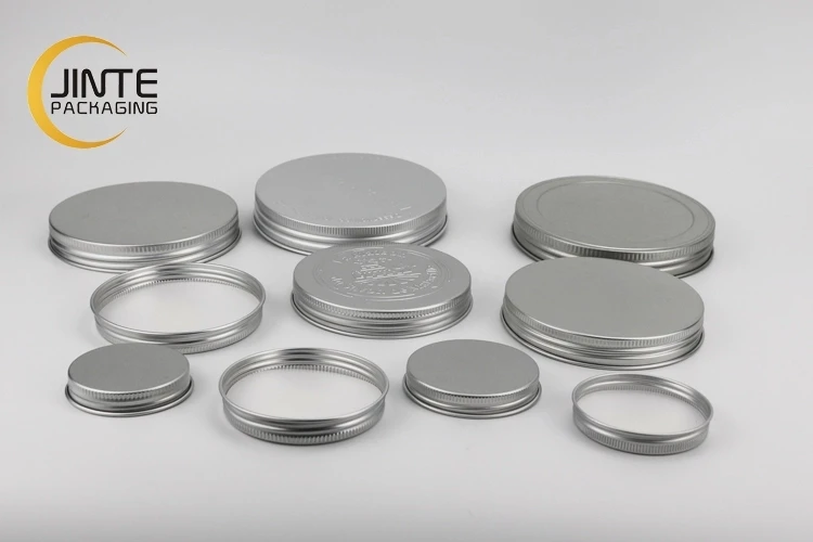 Custom Size 89mm 100mm 110mm 118mm Metal Lids Aluminum Screw Caps For