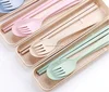 Biodegradable wheat straw material tableware spoon fork chopsticks set