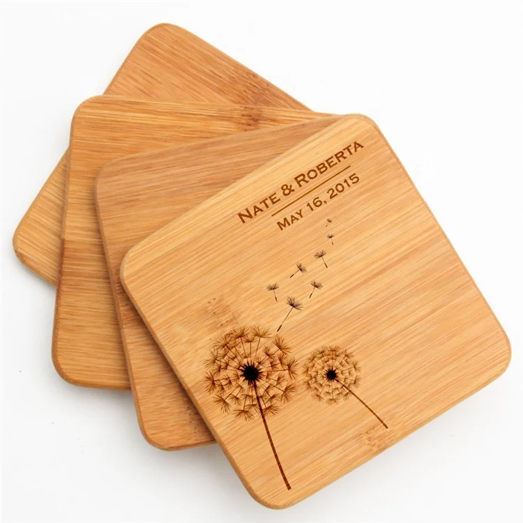 Biodegradable Bamboo Cork Drink Tea Coasters Custom Bamboo Coasters Buy Bamboo Coasters,Custom