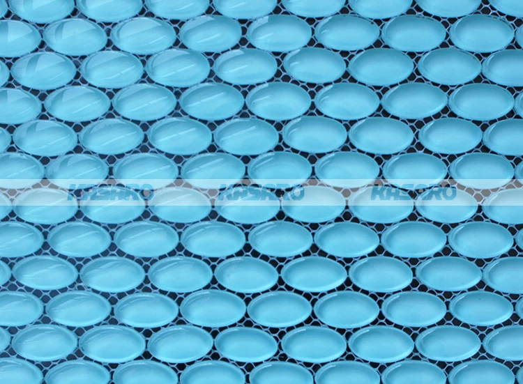 Pebble Pattern Glass Blue River Pebble Tile