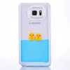 Small cute yellow duck mobile shell liquid phone case for samsung note 5