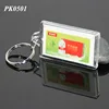 Wholesale Promotional Rectangle Shaped Custom Insert Printing Logo Bulk Acrylic Plastic Keyring