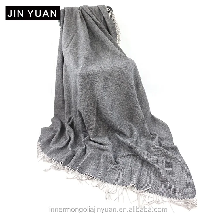 Black And White Lamb Wool Blanket Herringbone Sheep Wool Blanket Winter Blanket