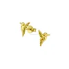 ATHENAA Top Quality Silver Gold Bird Shape Stud Earrings For Women