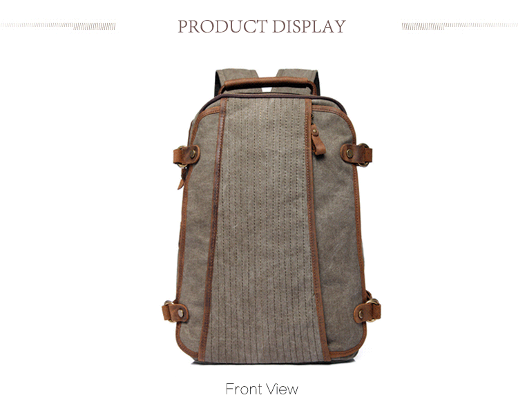 New design blank washed cotton canvas hiking leisure vintage rucksack satchel backpack back pack bags 2018