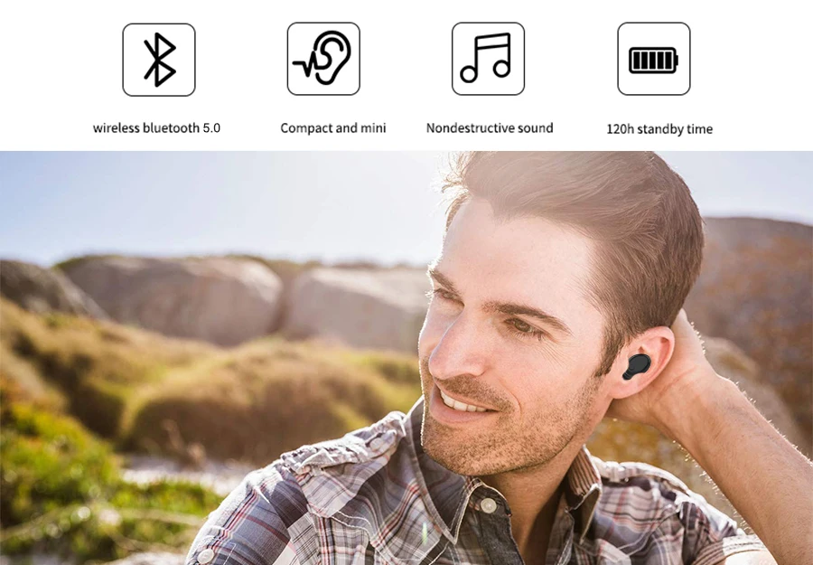 Hot New Products in-ear wireless earbuds long distance bluetooth 5.0 earphone with charging case - ANKUX.COM