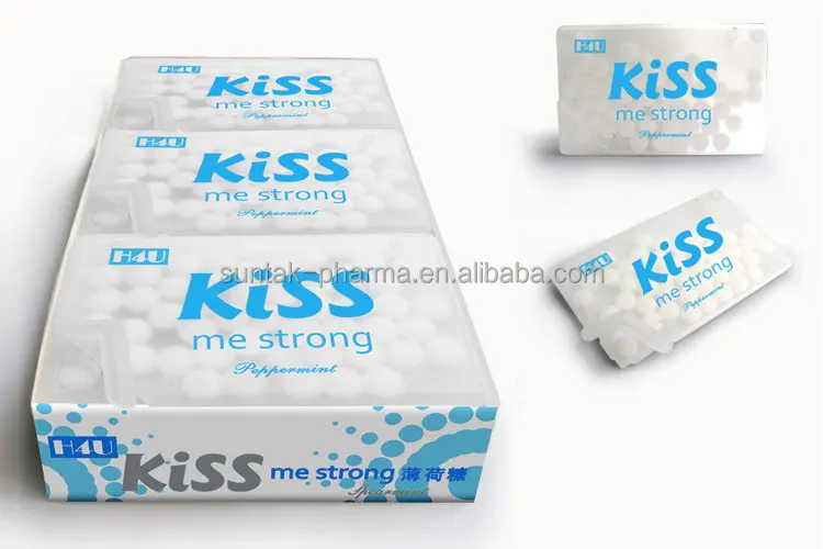 Private Label 7g Kiss Spearmint Flavor Sugar Free Mints Candy With Mint