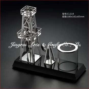 Unique Design Desk Decoration Pen Holder Metal Souvenir Gifts Unique Design Desk Decoration Pen Holder Metal Souvenir Gifts Oil Rig