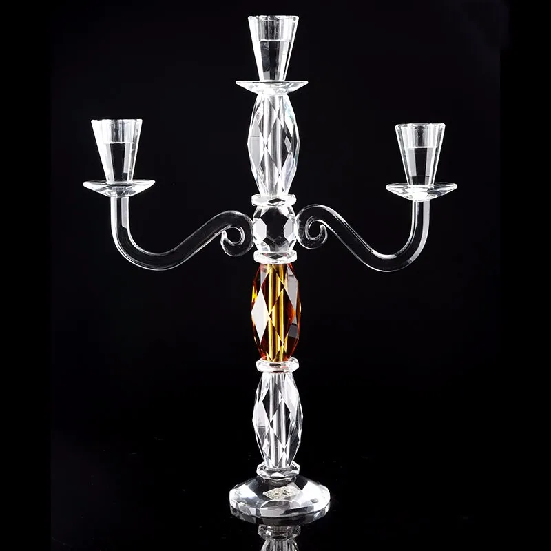 Crystal Tall Candle Holder Wedding Candelabra Centerpiece Crystal