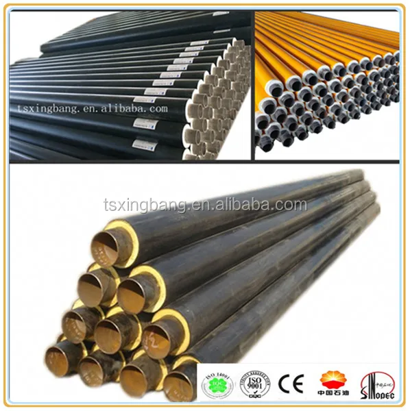 Underground Inner Steel Pipe With Puf Insulation And Hdpe Jacketing