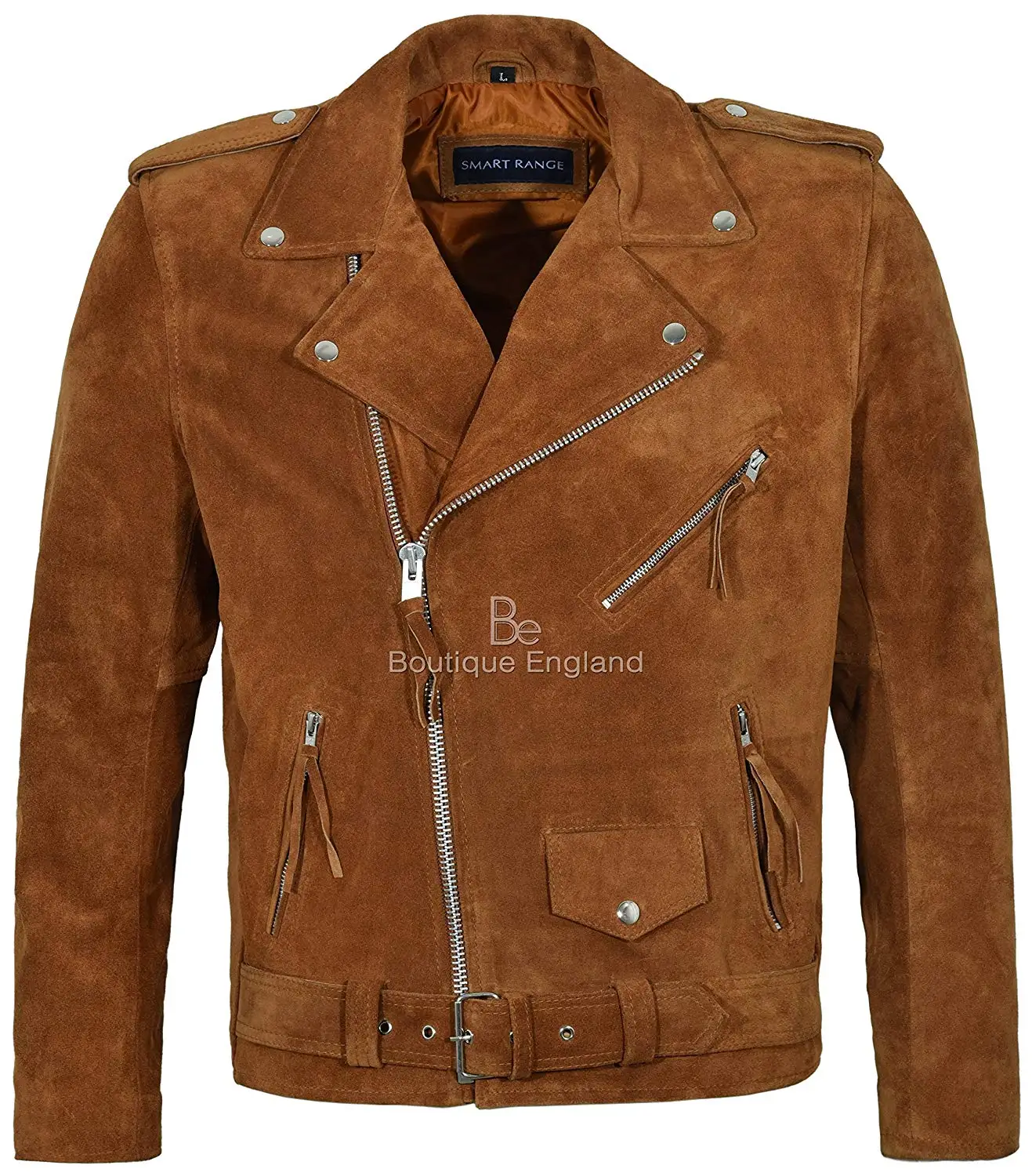 Stormwise Mens Military Cow Leather Black Jacket