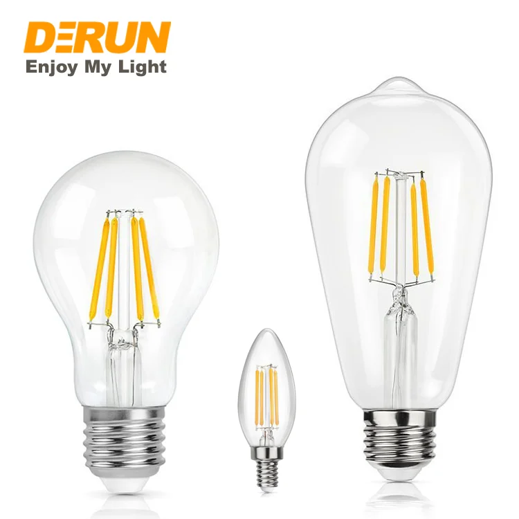 Hot Sales Dimmable light lamp Vintage Warm white 2700K 4000K E27 Edison Retro LED Filament bulb light lamp , FMT-DIM