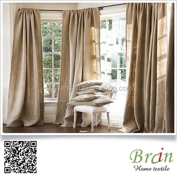 High Quality Living Room Decor Chic Windows Treatment 100 Jute