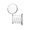 Bathroom wall mounted extended chrome plated cosmetic mirror