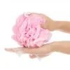 Alibaba PE mesh bath puff sponge bath Shower puff with rope body exfoliating ball/flower