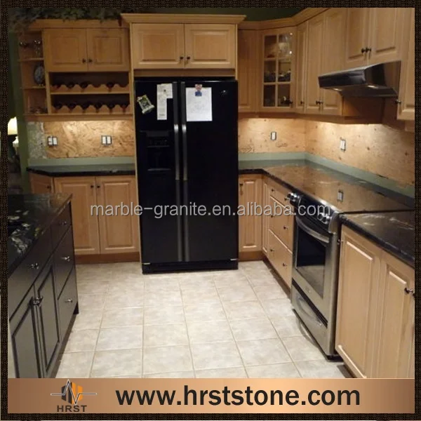 Black Granite Kitchen Countertop With White Cabinets Buy Black