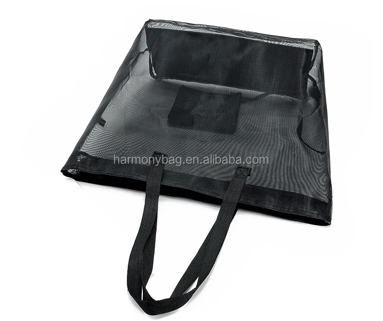 black mesh shopping bag