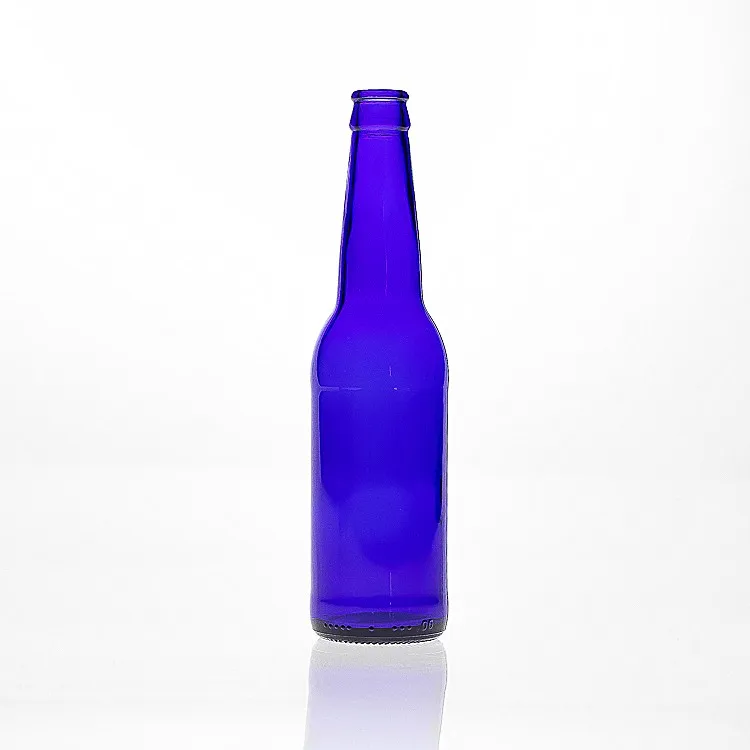 Hot Selling Drinking Packaging 330 Ml Cobalt Blue Glass Beer Bottle