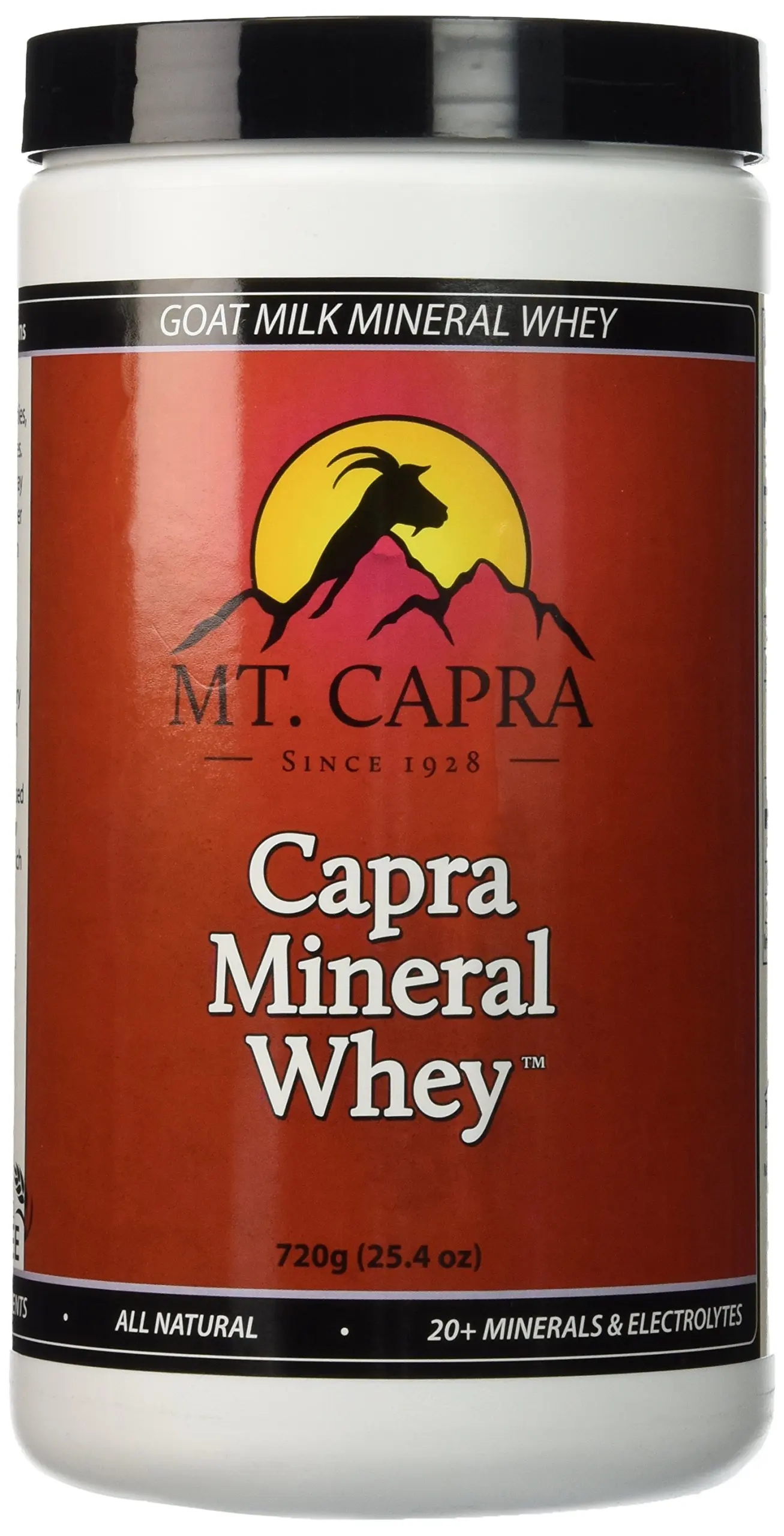 Mt. Capra - Capra Mineral Whey, 720 grams Powder Goat Milk Minerals and Electrolytes From Grass-Fed Pacific Northwest Goats Bio-Organic Potassium, Calcium, Phosphorus, Magnesium Supplement Complex