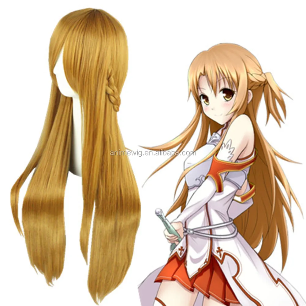 Hot販売japanアニメsword Art Online Asuna 90センチメートルロングストレート茶2バックおさげファッション女性コスプレヘアウィッグ Buy 日本アニメかつら 剣アートオンラインアスナコスプレかつら 2 バックおさげ女性コスプレヘアウィッグ Product On Alibaba Com