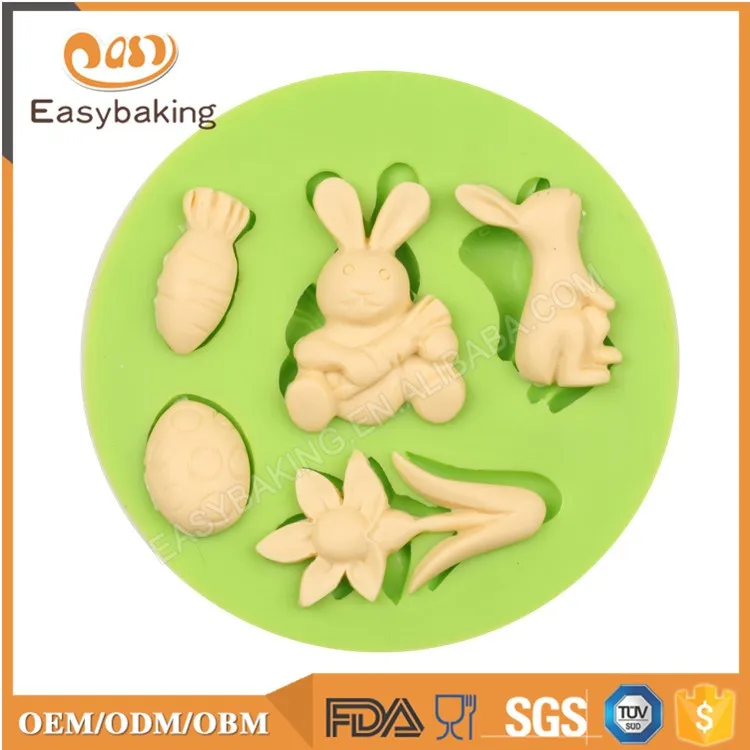 ES-2208 Easter Themed Fondant Mould Silicone Molds for Cake Decorating