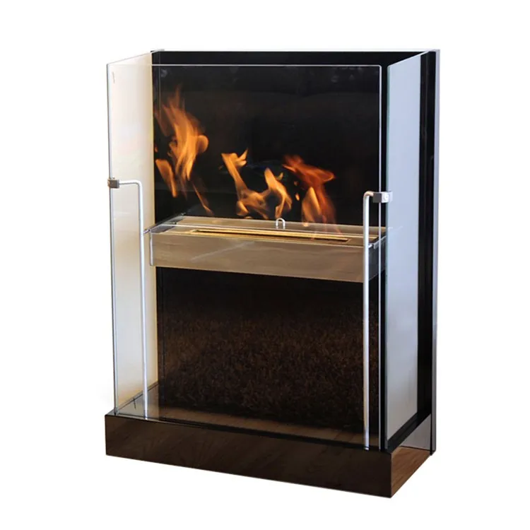 Indoor Freestanding Real Fire Bio Ethanol Glass Fireplace Buy Ethanol