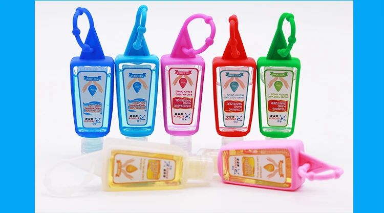 Custom Mini 30ml Hand Sanitizer Antibacterial Disinfectant Gel Cute Silicone Case