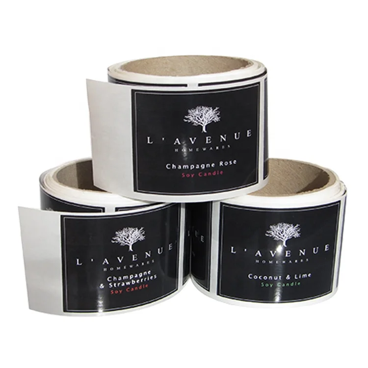 custom candles jar sticker labels supplement