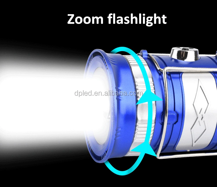 Telescopic camping lantern lamp with zoom torch light 3589