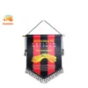 China festival flags football club pennant with the polyester and satin material exchange flag