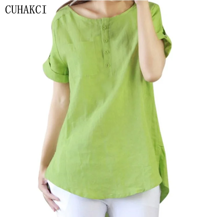 blusa lino mujer