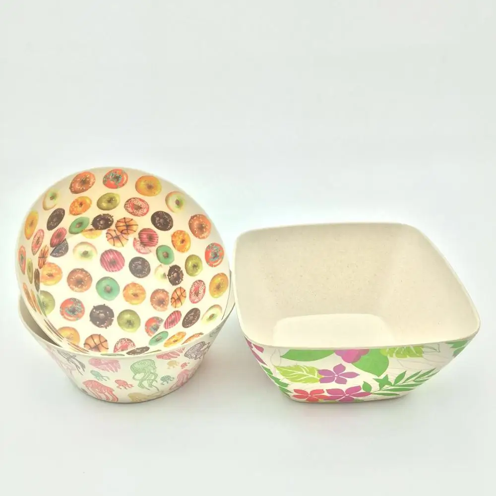 Biodegradable Ecofriendly Bamboo Fiber Printed Salad Bowls Buy