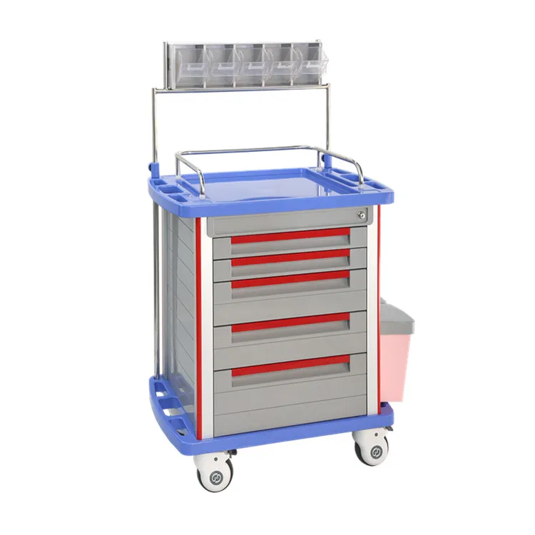 Hospital color steel ambulance mobile anesthesia trolley cart medical device