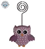 wooden owl shape memo card holder