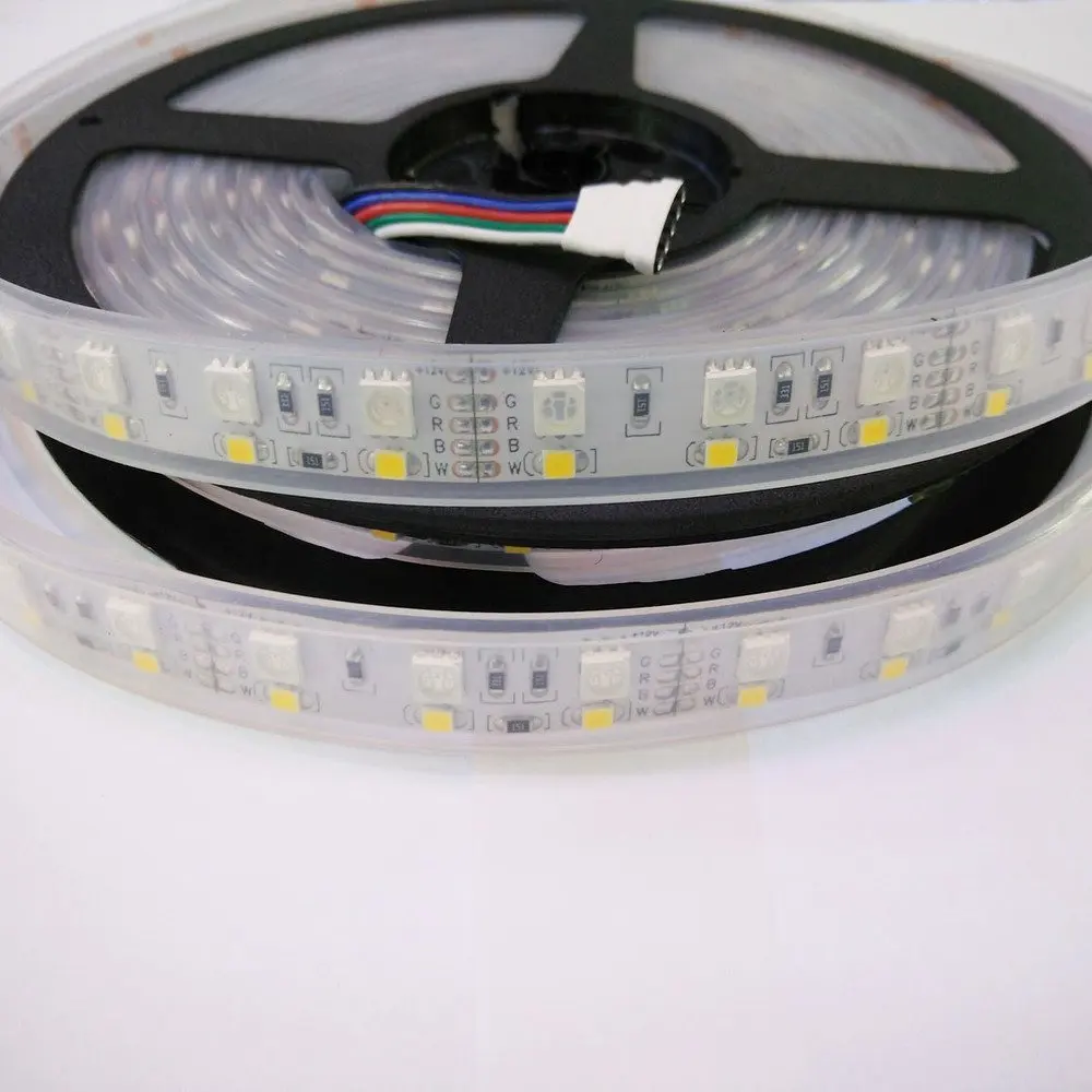 isharestrip Double row 600LED 5m 5050&2835SMD RGBW LED strip RGB+Cool White DC12V IP67 waterproof LED strip 120LED/m Rope Lights
