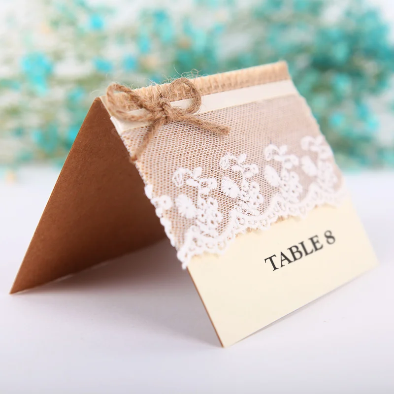 rustic table name cards