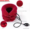 Full-color velvet inflatable cervical traction with single tube