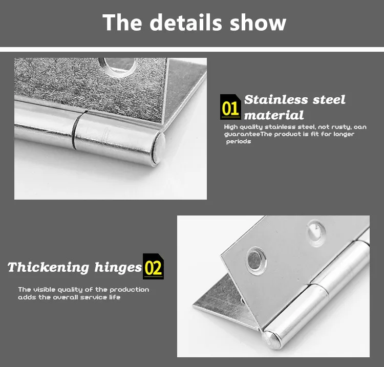 Jieyang 180 Degree Wooden Box Stainless Steel Piano Hinge Custom