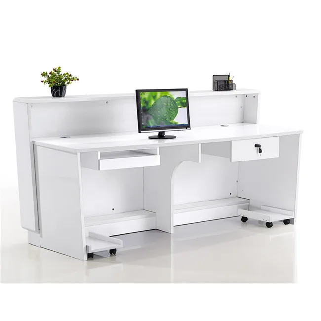 Cheap Wooden Hotel Desk Furniture Modern Beauty Nail Salon Reception
