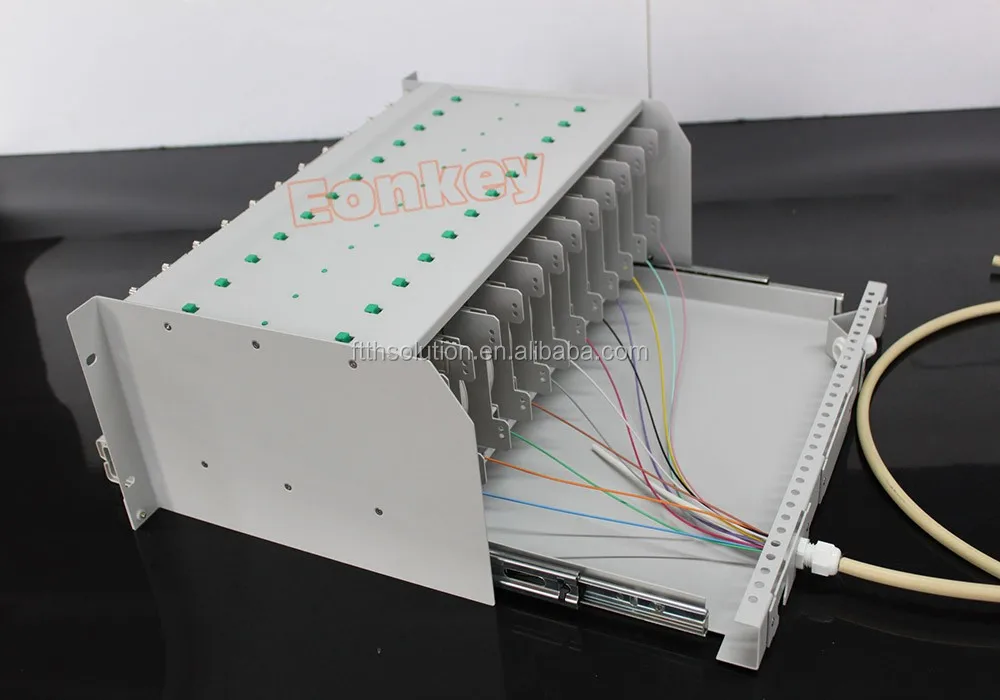 144 Port Patch Panel 19 Inch Optical Distribution Frame Odf 144f Fiber Optic Splice Cabinet