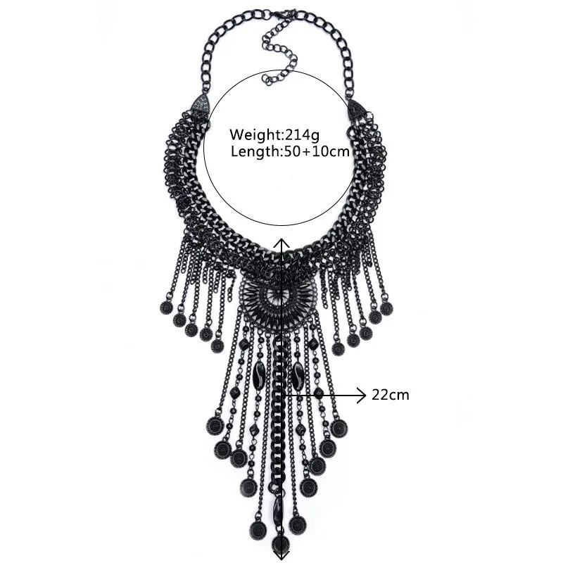 Multi-Layers Filigree Flower Pendant Statements Chunkys Long Big Collar Necklace