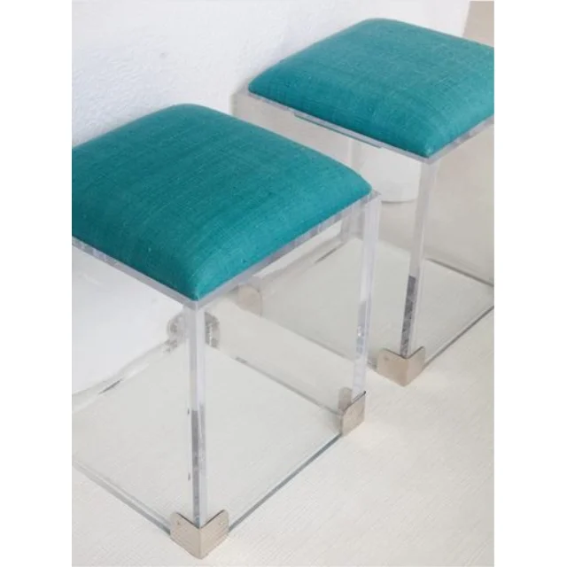 Clear Acrylic Lucite Cube Vanity Stool Buy Acrylic Cube Stool Square Acrylic Stool Acrylic Vanity Stool Product On Alibaba Com