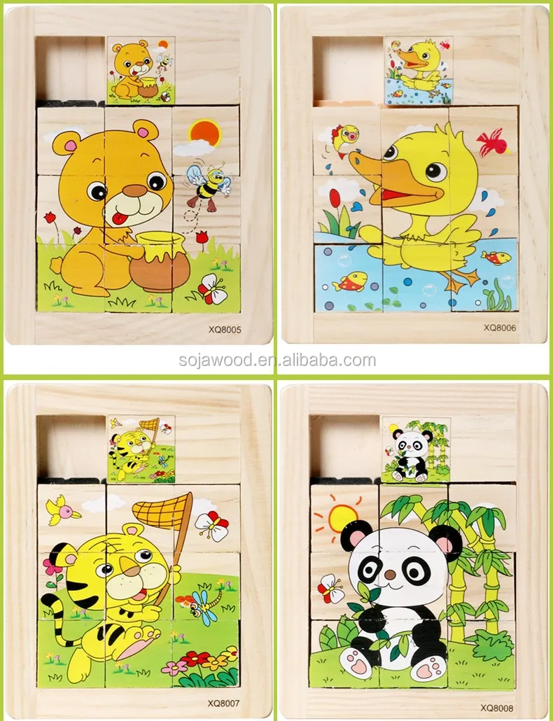 9 Piece Wood Block Sliding Puzzle Buy Wooden Block Puzzle