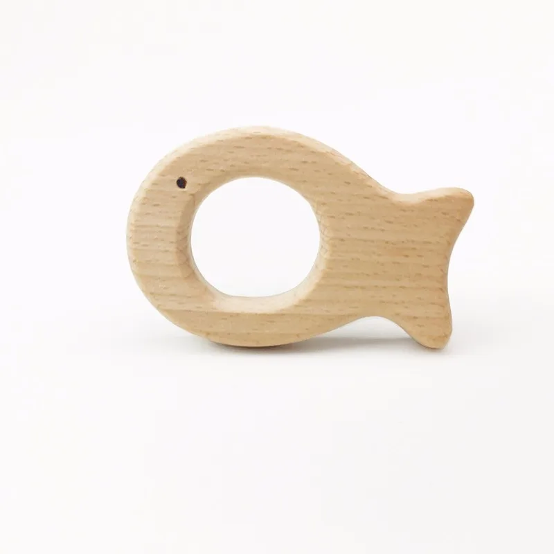 wooden animal teether