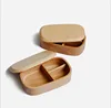 Natural Oak Japanese-style Tableware Lunch Box Green Lunch Box Single-layer Wooden Lunch Box Meal Oval Kitchen Supplies