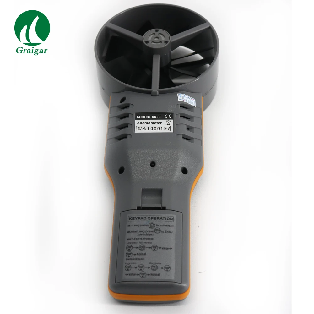 AZ 8917 10cm Vane TEMP.&RH% Anemometer,Handheld Anemometer New product Price