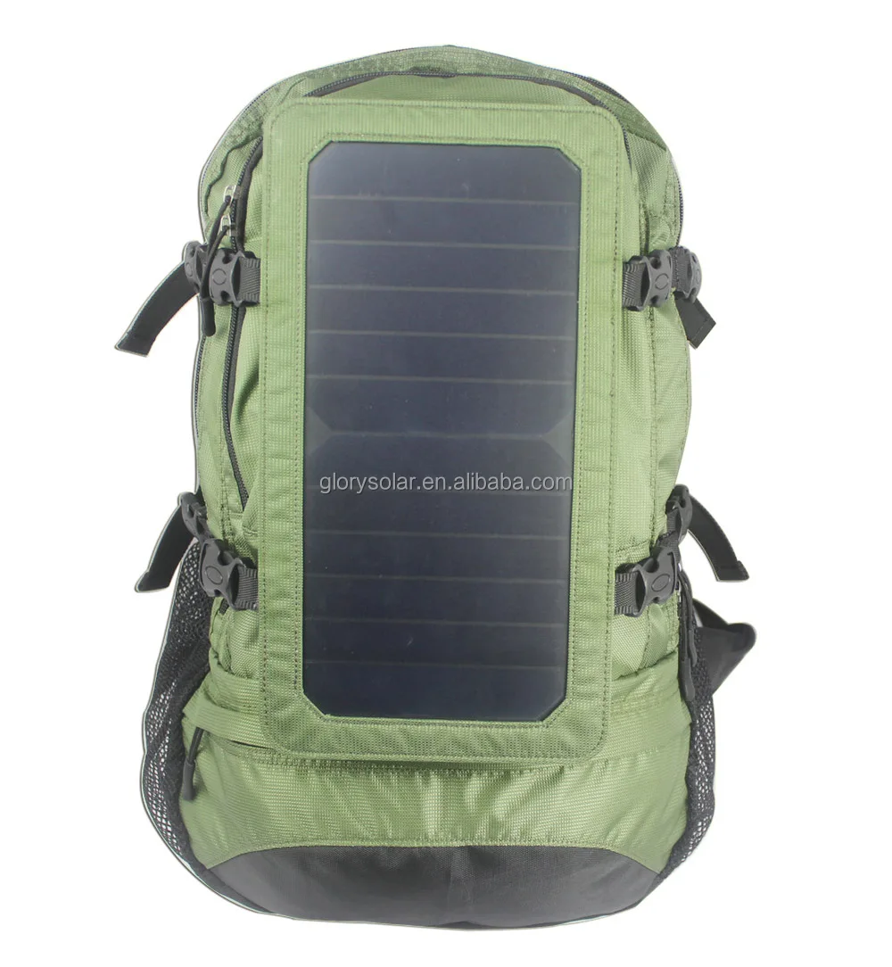Glory Solar Polyester Waterproof Hiking Solar Panel Backpack With Usb